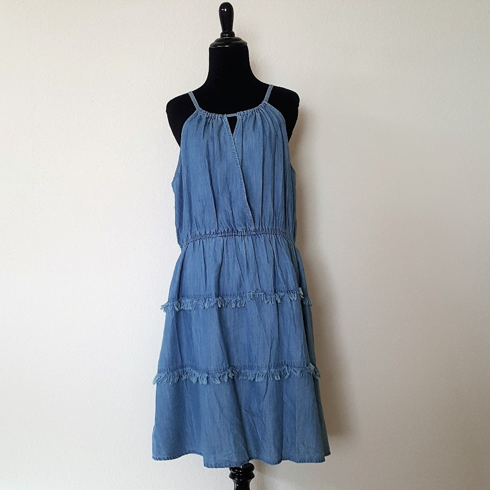 Spense Dress summer sundress denim sleeveless Sz16